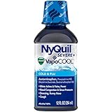 NyQuil Severe + Vicks VapoCOOL Nighttime Cough, Cold & Flu Relief Liquid, 12 fl oz (Pack of 2)