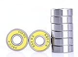 Mini Skater 8 ABEC 9 ABEC-9 608 Wheel Bearings F Skateboard Stunt Scooter Quad Inline Skate ,YELLOW (8 PCS)