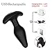 Male Anal Vibrator Butt Plug with 10x10 360° Rotation Vibration Patterns, Prostate Massager Stimulator with Remote Control, Rechargeable Anus Sex Toy for Men, Woman & Couples, Φ1.9 in