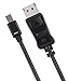 Accell B143B-007B Mdp to DP 1.2 - VESA-Certified Mini DisplayPort to DisplayPort 1.2 Cable - 6 Feet (Black), Hbr2, 4K UHD @60Hz, 1920X1080@240Hz(Pack of 1)