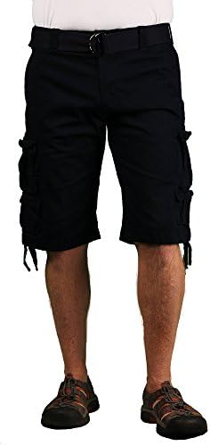 Gray Earth Young Men's Classic Cargo Shorts, Navy, Size 36