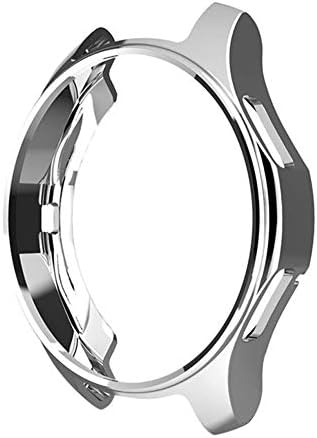 angel3292 Soft Frontier Smart Watch Case Cover Protective Frame Band for Samsung Gear S3 Silver