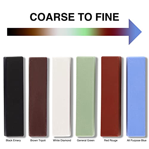 Metal Polishing Compound kit 24Oz 6Pc Buffing Compound Bars 4Oz