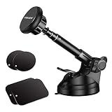 Magnetic Phone Car Mount, Jabuer Phone Holder for Car Dashboard and Windshield with 6 Strong Magnets and Metal Telescopic Arm, for iPhone Xs Max/XR/XS/X/8/7/6/6S, Galaxy S9/S8/S7/Note9/Note8 and More