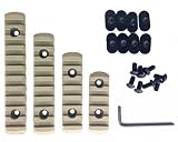 Loglife Polymer Rail Section Kit for MOE Handguard, L5/L4/L3/L2 , Tan