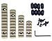 loglife 4pcsrail-BK1 Polymer Rail Section Kit for MOE Handguard L5 L4 L3 L2 Sizes (TAN)