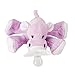 Nookums Paci-Plushies Hippo Shakies - Pacifier Holder and Rattle (2 in1) (Plush Toy Includes Detachable Pacifier, Use with Multiple Brand Name Pacifiers)