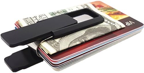 Smart Stainless Steel Money Clip, Easy Press Novelty Credit Card Holder (03-Black)