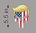BSG Trump Punisher USA with Hair Window Decal Bumper Sticker Funny pro USA NRA 2A