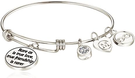 Charmire Inspirational Bracelets (White Gold-Rare as is True Love, True Friendship is Rarer)