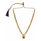 Efulgenz Indian Bollywood Traditional White Red Rhinestone Faux Ruby Pearl Designer Thusi Style Necklace in Antique 18K Gold Tone for Women and Girls