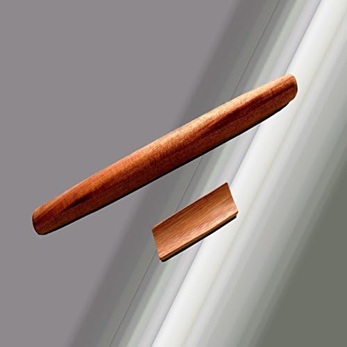French Rolling Pin For Baking French Style Tapered and Holder Stand Set. Crafted From Solid Mahogany Wood. Non-stick, Eco-friendly. Made in the USA by Pacific Wood. 18 X 1.75 Inches.