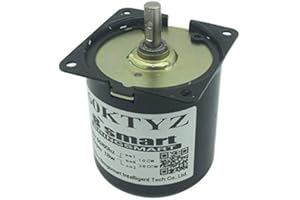 Bringsmart 60ktyz 10rpm Ac Motor Low Noise Gearbox Electric Motor Barbecue High Torque Low Speed 110V Synchronous AC Reduction Motor (110V 10rpm)