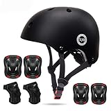 XJD Kids Helmet 3-8 Years Toddler Helmet Sports Protective Gear Set Knee Elbow Wrist Pads Roller Bicycle BMX Bike Skateboard Adjustable Helmets for Kids