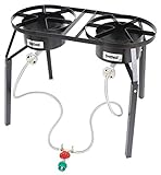 Bayou Classic DB250 Double Burner High-Pressure Cooker with Extension Legs