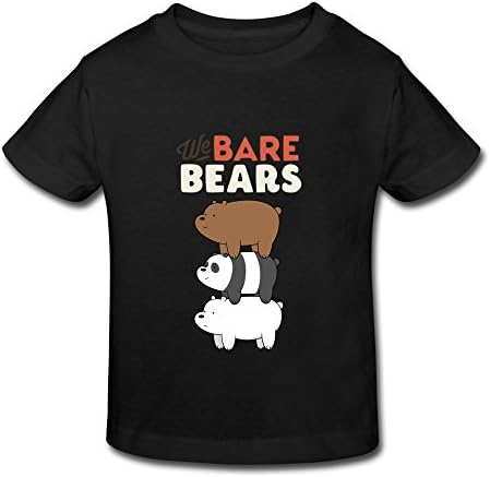 Kids Toddler We Bare Bears Little Boy's Girl's T Shirts Black Size 4 Toddler