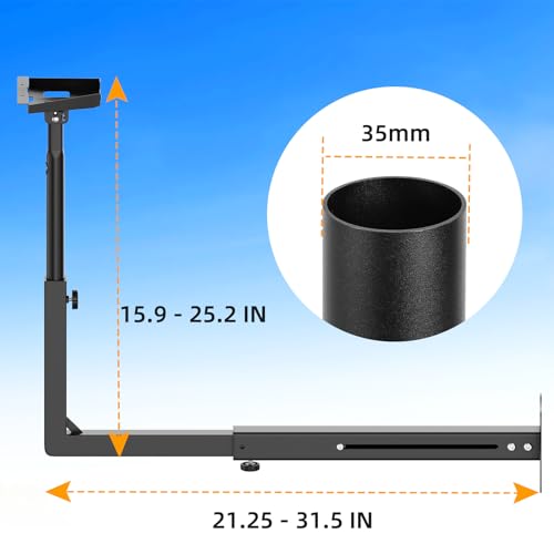 Futrue-Wolker Extended Starlink Bracket for Gen 3/Standard 4X/4, 55-80 cm Adjustable Starlink Standard Gen 3 Bracket Long Wall Mount with Pipe Adapter for V4 Antenna