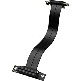 XRIKUI PCIe x4 4.0 Riser Cable,PCI-Express 4X Male to Female Extension Cable PCI-e Extender Adapter 20CM_Dual 90 Degrees