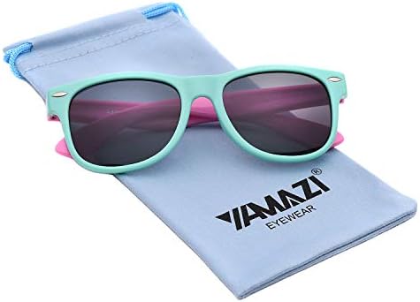 Kids Sunglasses Polarized Fashion Mirrored Sports Flexible Shades for Boys Girls Toddler Children Age 3-10