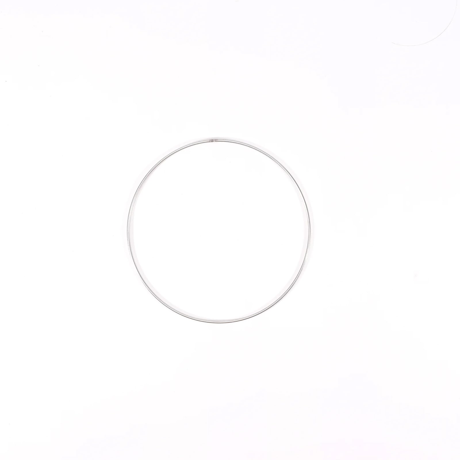 Vaessen Creative Metal Crafts, Ø 15 cm or 5.9 Inches in Diameter, 3 mm Thick, Dream Catcher Hoop, Wreath Ring for Macrame Wall Hanging, Crochet, Boho Décor, Wedding Decorations and More, Silver, 21030