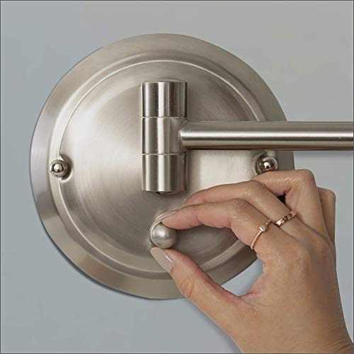 Zadro 5X Flurescent Surround Glamour Mirror Round Double Sided Dual Arm Hard Wire Ready, Satin Nickel, 14 inches