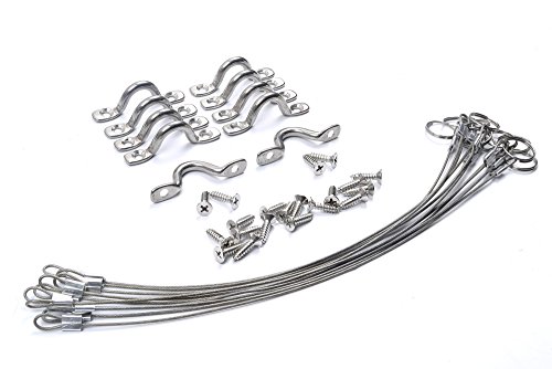 image for MxEol Stainless Pad Eye Straps Tie Down Kayak Deck Loops Bimini Boat T