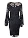 VfEmage Womens Elegant Bell Sleeve Wear to Work Party Cocktail Sheath Dress 9178 BLK S