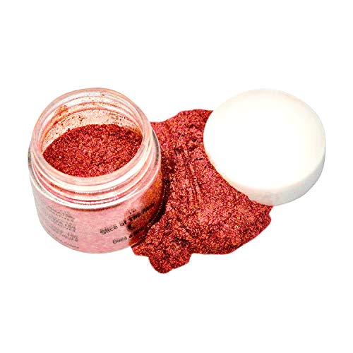 Slice of the Moon: Wine Red Mica Powder 28g, Natural Mineral Mica, Cosmetic Grade for Lipstick Lip Gloss Bath Bombs Epoxy Resin Face Blush Powder Eye Pencil Dye Pigments Candle Making
