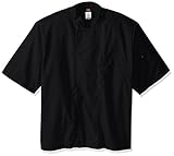 Dickies Chef Cool Breeze Short-Sleeve Coat, Black, 5X-Large
