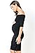 Hello MIZ Women's Off The Shoulder Side Ruched Maternity Dress