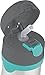 Thermos Foogo Vacuum Insulated Stainless Steel 10-Ounce Straw Bottle, Charcoal/Teal