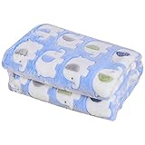 Loves Warm Pet Dog and Cat Blanket - Soft Fleece Pet Blanket for Couch, Bed, and Cars - Doggy Warm Bed Mat Elephant Print Blanket (S:4060cm/15.723.6in, Blue)
