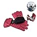 weemoment Women Electric Rechargeable Heated Gloves Waterproof Back Touch Screen Motorcycle Electrocar Heating Gloves Hand Warmer Three-Speed Adjustment Temperature Lithium Battery Powered