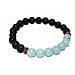 Mana Vibes Lava Rock and Amazonite Essential Oil Beaded Diffuser Bracelet, Essential Oil Jewelry, 8mm Bead Size, Yoga Jewelry