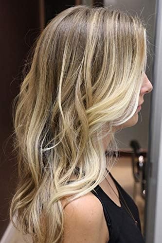 Moresoo Hair Pieces for Women Wedding 8 Inch #6 Brown Ombre to #613 Blonde Mono Top Hair Topper 1.5 x 5 inch Mono Topper Human Hair Blonde Hair Piece