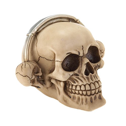 Smart LivingCompany Rockin’ Headphone Skull Figurine
