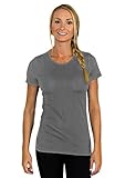 WoolX Women's Addie T-Shirt, Shadow Grey, Medium