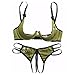 paloli 2 Piece Sexy Lingerie Set for Women Bra and Panty Set Babydoll-Open Thong Army Green, Large