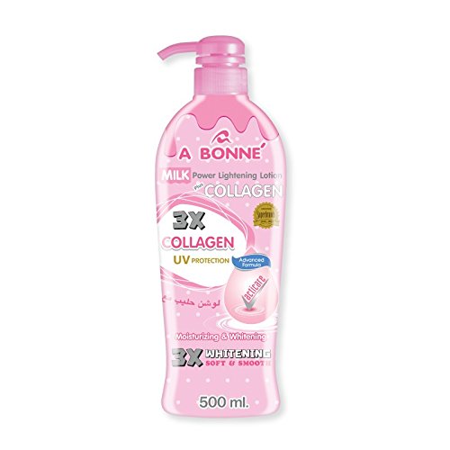 A BONNE MILK POWER LIGHTENING LOTION PLUS COLLAGEN WHITENING LOTION X3 GLUTATHIONE UV PROTECTION 500 ml