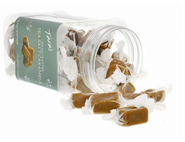 TARAS GOURMET SEA SALT CARAMELS | ALL NATURAL CANDY | CREAMY & INDIVIDUALLY WRAPPED WITH REAL BUTTER (20 OZ)