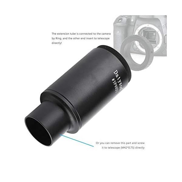 EBTOOLS Aluminiumlegierung 1,25 Zoll CA1 Verlängerungsrohr M42 Gewinde T-Mount Adapter für Teleskop – Bild 6