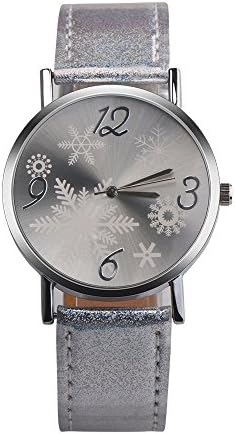 Clearance!!! Frunalte watch, Womens Christmas Wristwatch New Fashion Xmas Elderly Pattern Leather Band Analog Quartz Vogue Watches N-8