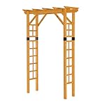 Outsunny 84" Wooden Garden Arbor Arch Trellis (Squared)