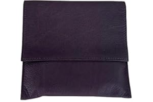 EA Carey Brown Leather Full Size Rollup Tobacco Pouch Holds 3 oz Pipe Tobacco