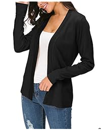 Urban CoCo - Chaqueta de punto para mujer, manga larga, parte delantera abierta