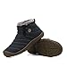 JINSHI Mens Waterproof Ankle Winter Warm Snow Boots with Fur