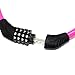 RORIO Bike Cable Lock, 4 Digit Security Resettable Combination Coiling Cable Bike Locks Without Mounting Bracket Pink