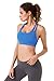 Queenie Ke Women's Light Support Cross Back Wirefree Pad Yoga Sports Bra Size S Color Blue