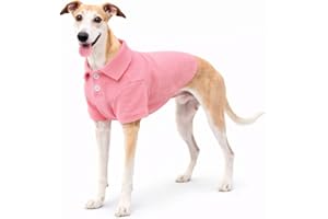 lovelonglong Basic Dog Polo Shirts Premium Cotton, Polo T-Shirts for Large Medium Small Dogs with a Two-Button Collar Blank C