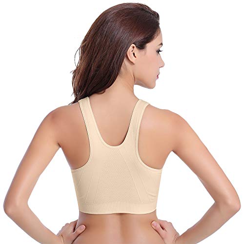 Voqeen-Womens-Zip-Front-Run-Bra-Sports-Bra-Padded-Plus-Size-Sleep-Bras-High-Impact-Support-Yoga-Bralette-Leisure-Stretch-Crop-Tops-Vest